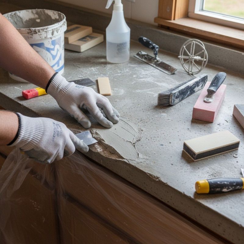 Cement Countertop Pouring in Marin County, CA