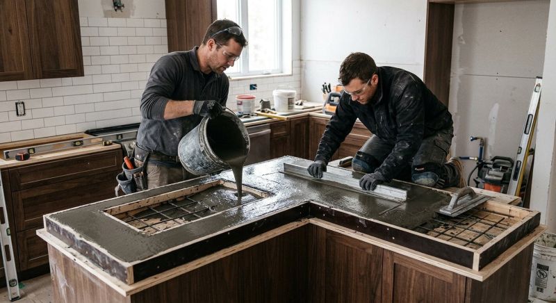 Concrete Counter Installation in Marin County, CA
