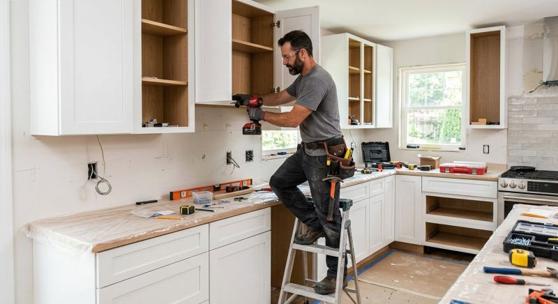 Wood Cabinet Installation in Bloomington, IN